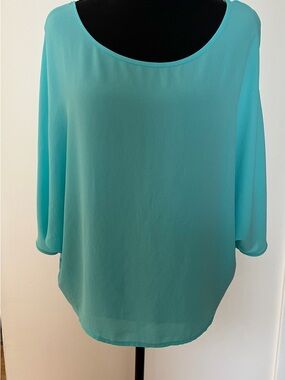 Love Culture Bright Teal Women's Blouse size small